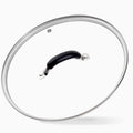 10.25 Inch Tempered Glass Lid with Stainless Steel Handle and Rim K45282