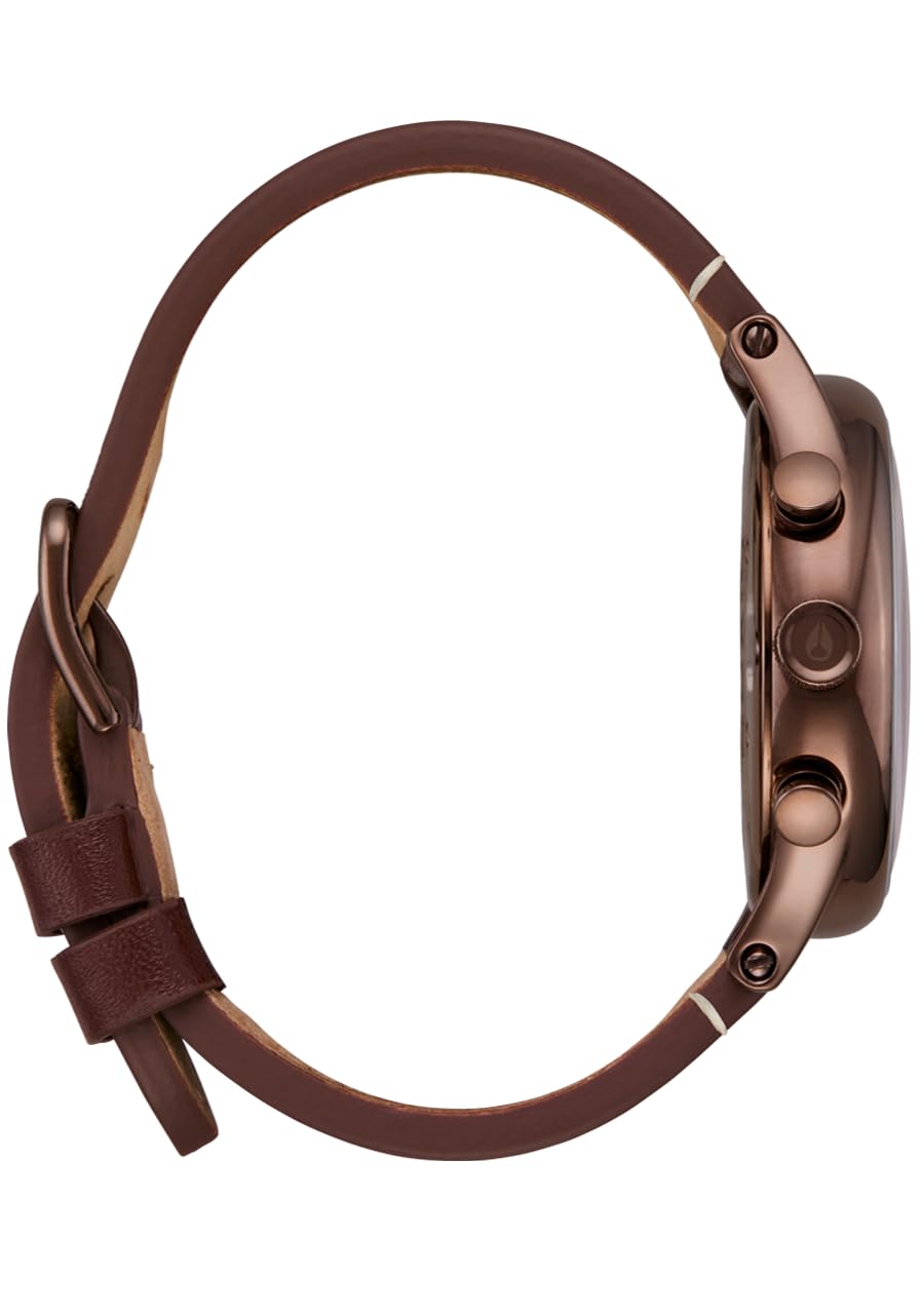 Chocolate Brown Leather Chrono Watch R711