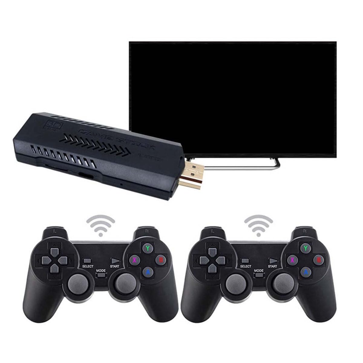 4K Retro Game Stick with 2 Wireless Controllers 64GB C41603
