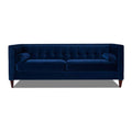 Navy Blue Velvet Tufted Sofa I3522