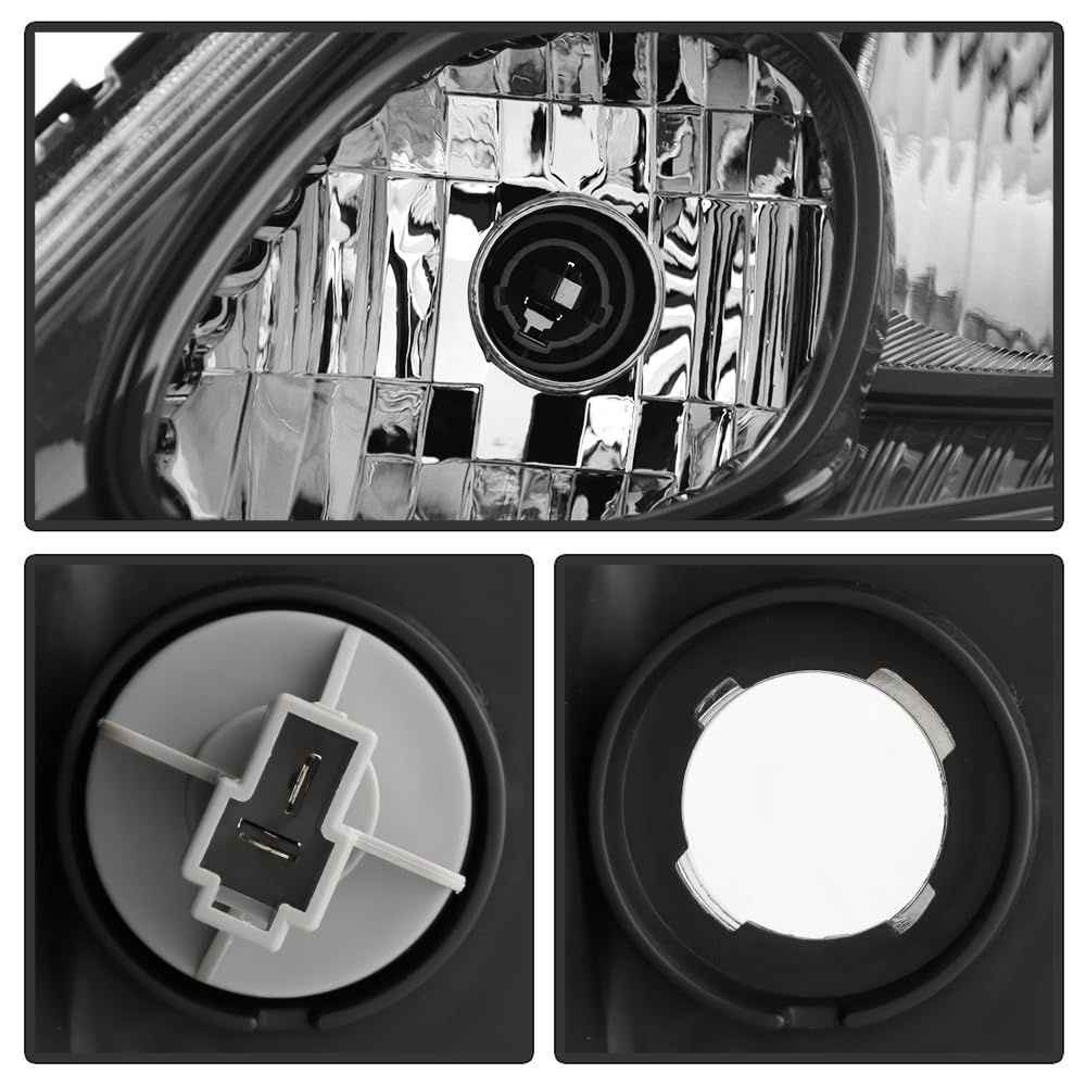 Grey Housing Headlights Pair Set Driver & Passenger Side Z97749