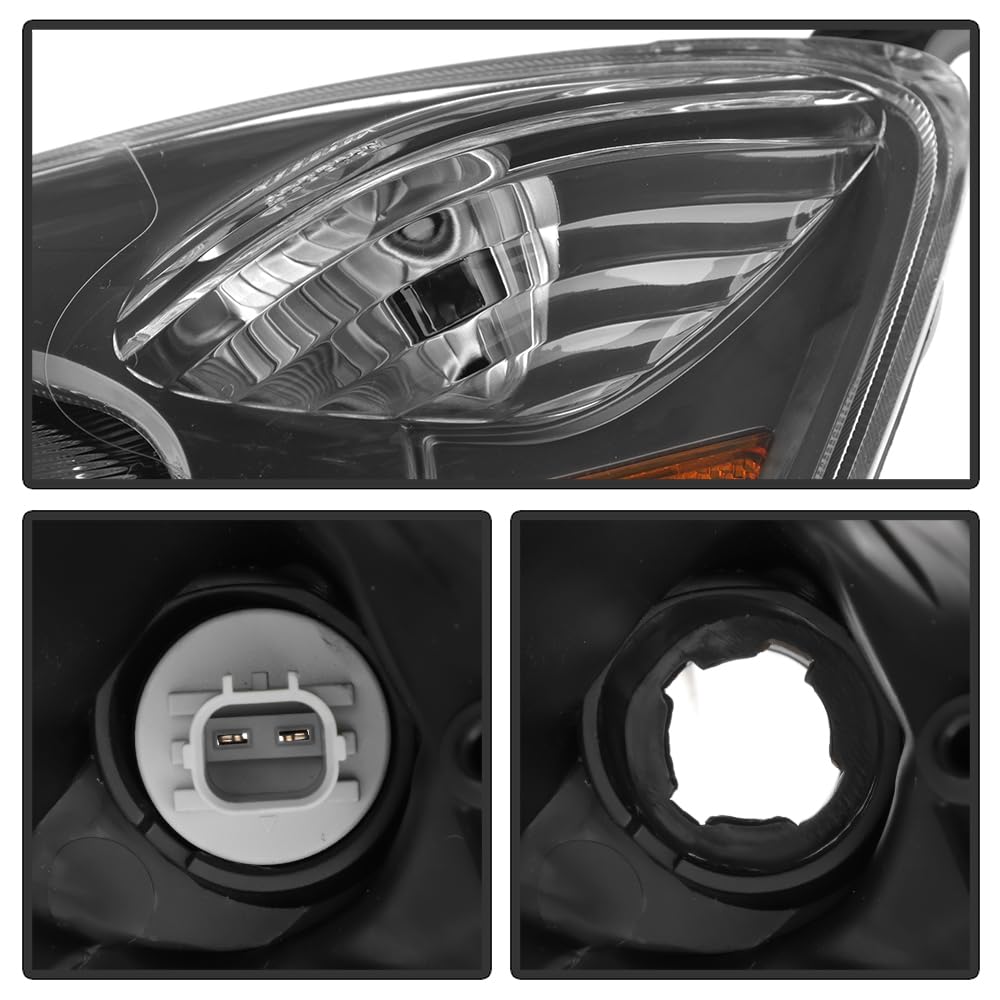 Grey Housing Headlights Pair Set Driver & Passenger Side Z97749