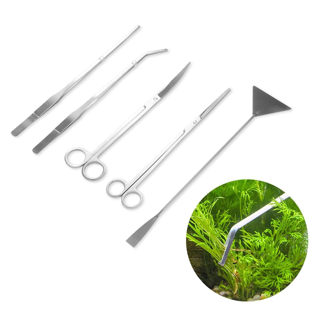 Steel Aquascaping Kit with Tweezers Shovel N913