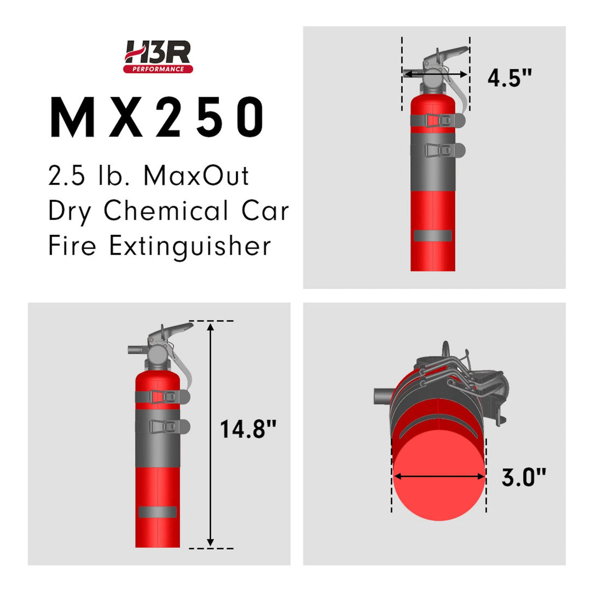 2.5 lbs Black Refillable Dry Chemical Fire Extinguisher I34529