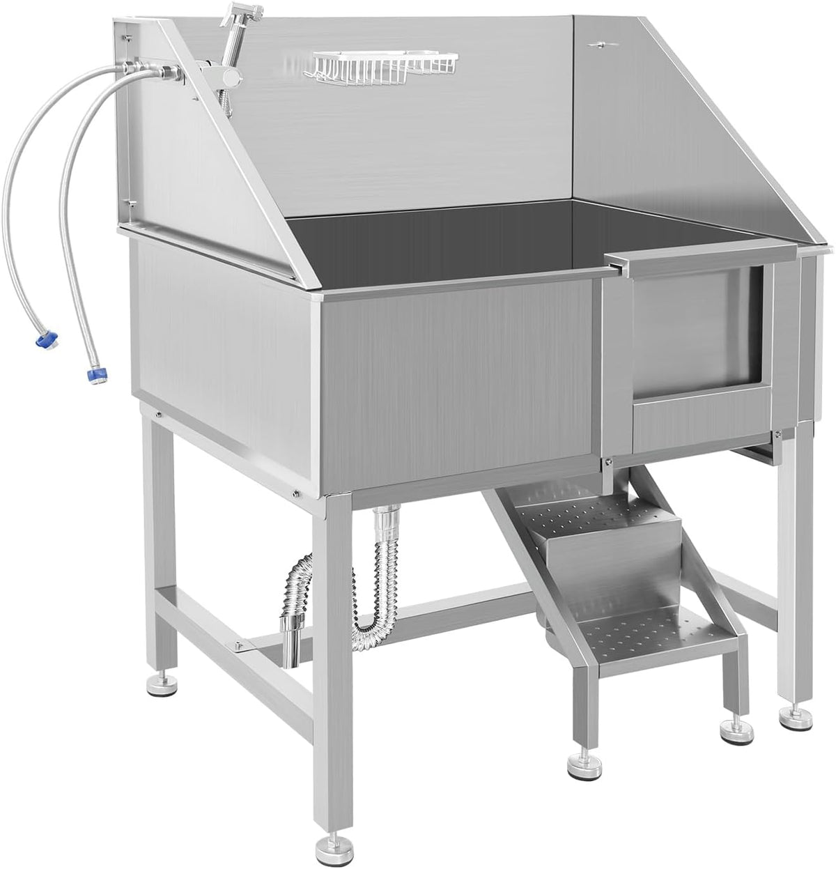 38" Stainless Steel Dog Grooming Tub with Ramp V935207