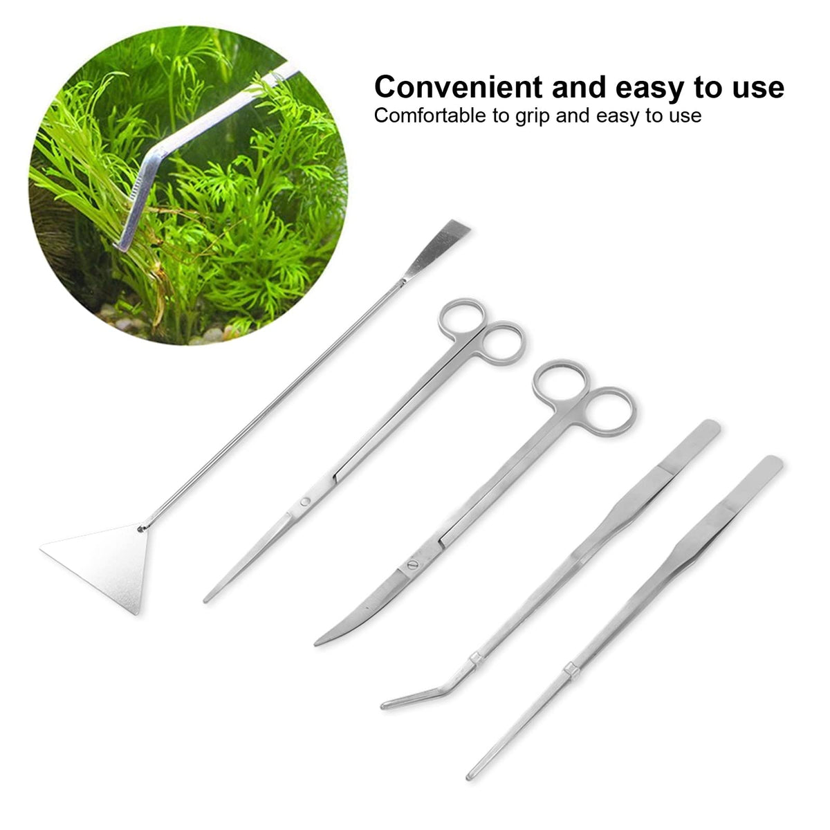 Steel Aquascaping Kit with Tweezers Shovel N913