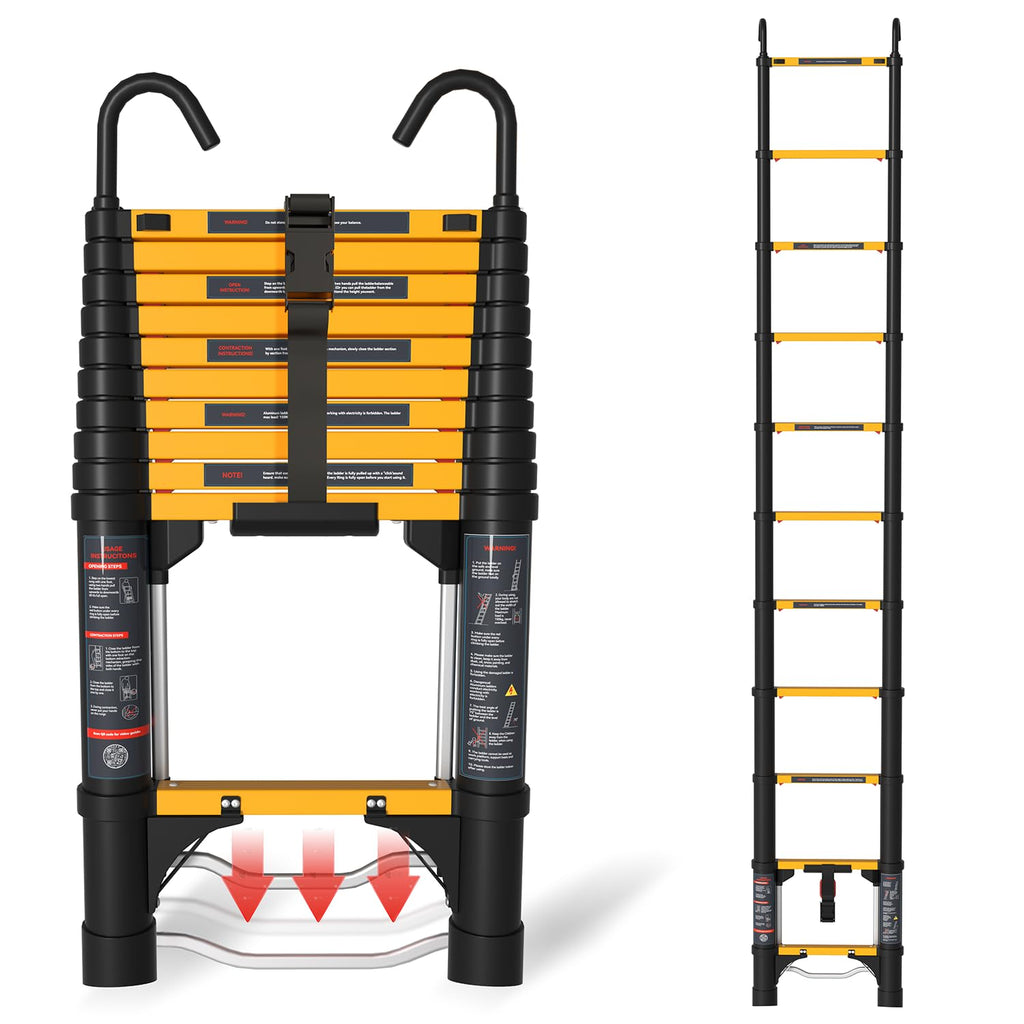10.5FT Aluminum Telescoping Ladder J6930