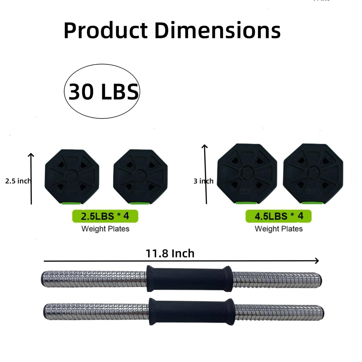 30 LBS Adjustable Dumbbell Set Y30063