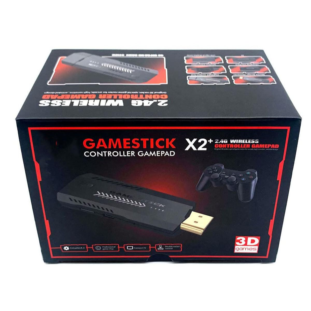 4K Retro Game Stick with 2 Wireless Controllers 64GB C41603