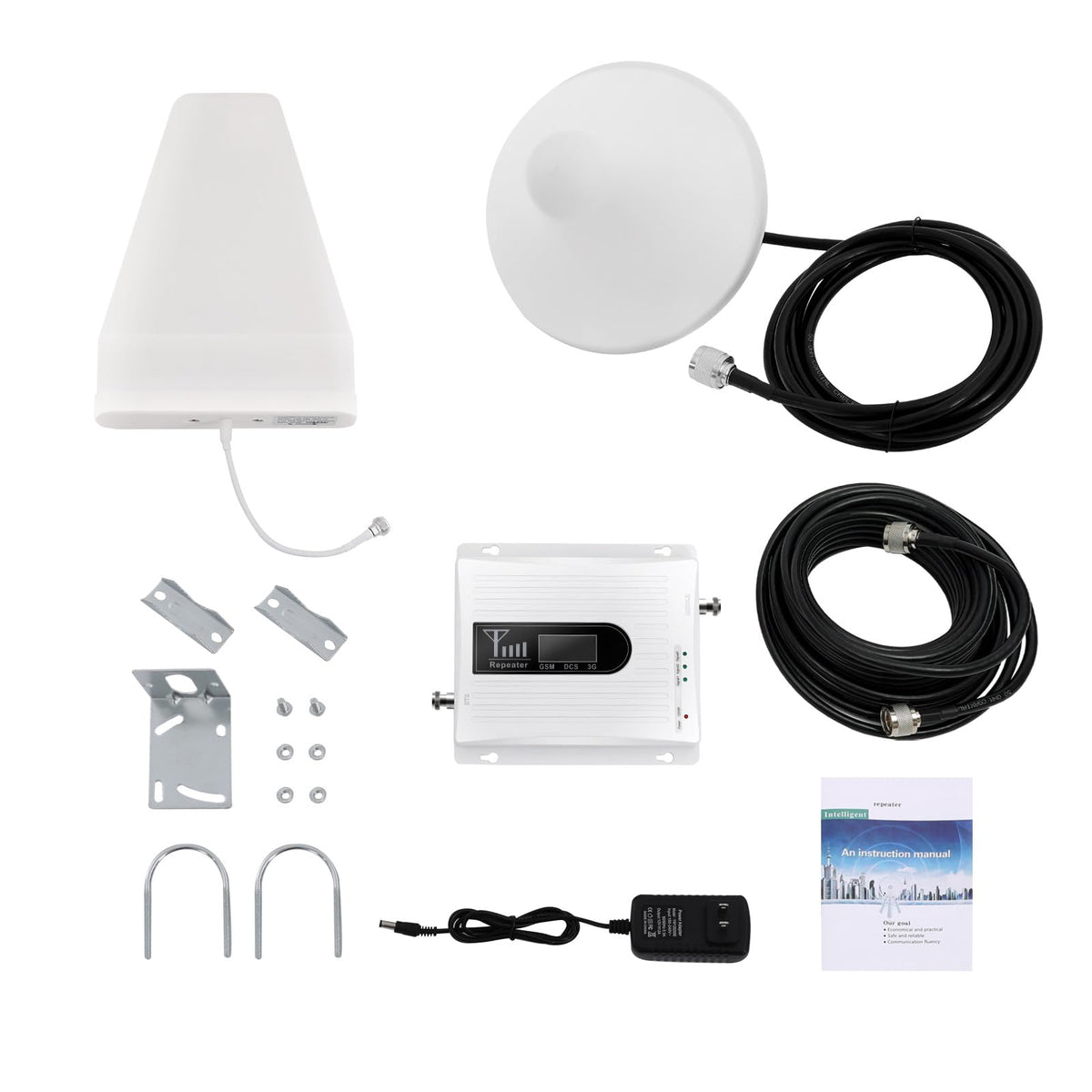 GSM DCS WCDMA 900/1800/2100MHz Signal Amplifier Kit with Antenna I387146