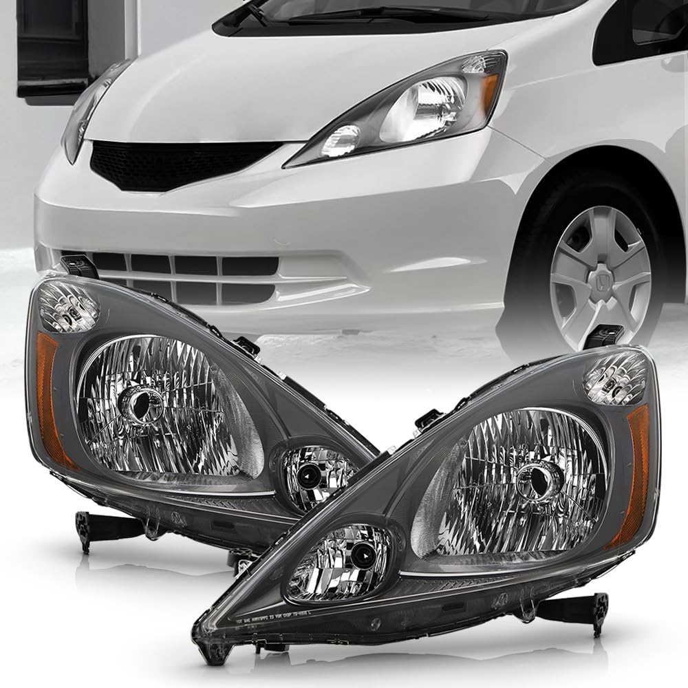 Grey Housing Headlights Pair Set Driver & Passenger Side Z97749