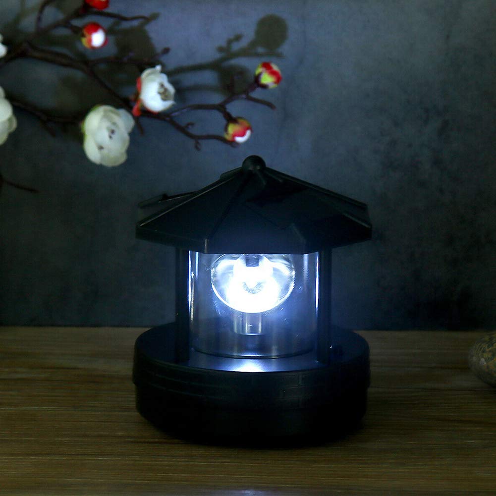 Solar Lighthouse Rotating Outdoor Waterproof LED Light H224