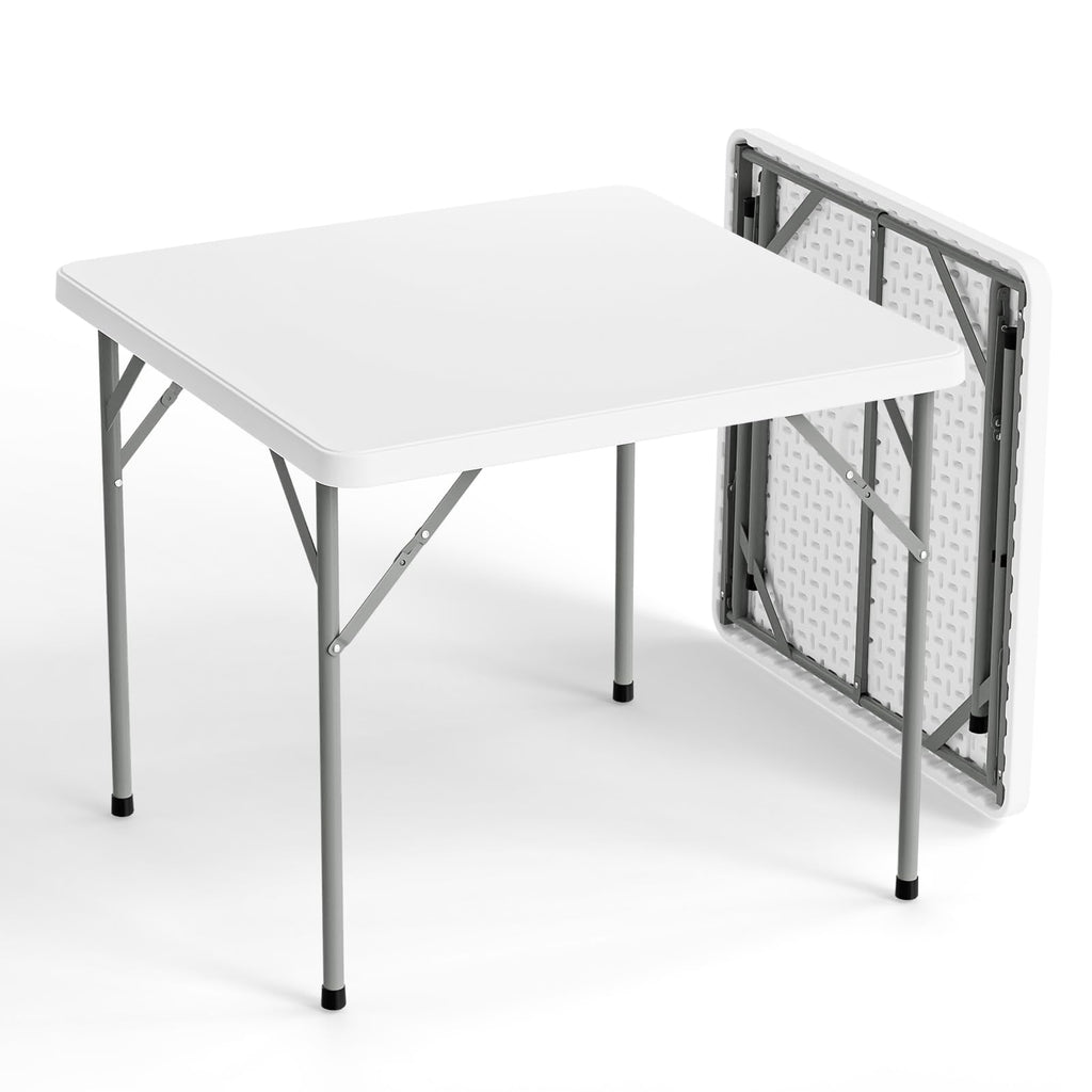 White 34 inch Folding Card Table Y81573