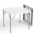 White 34 inch Folding Card Table Y81573