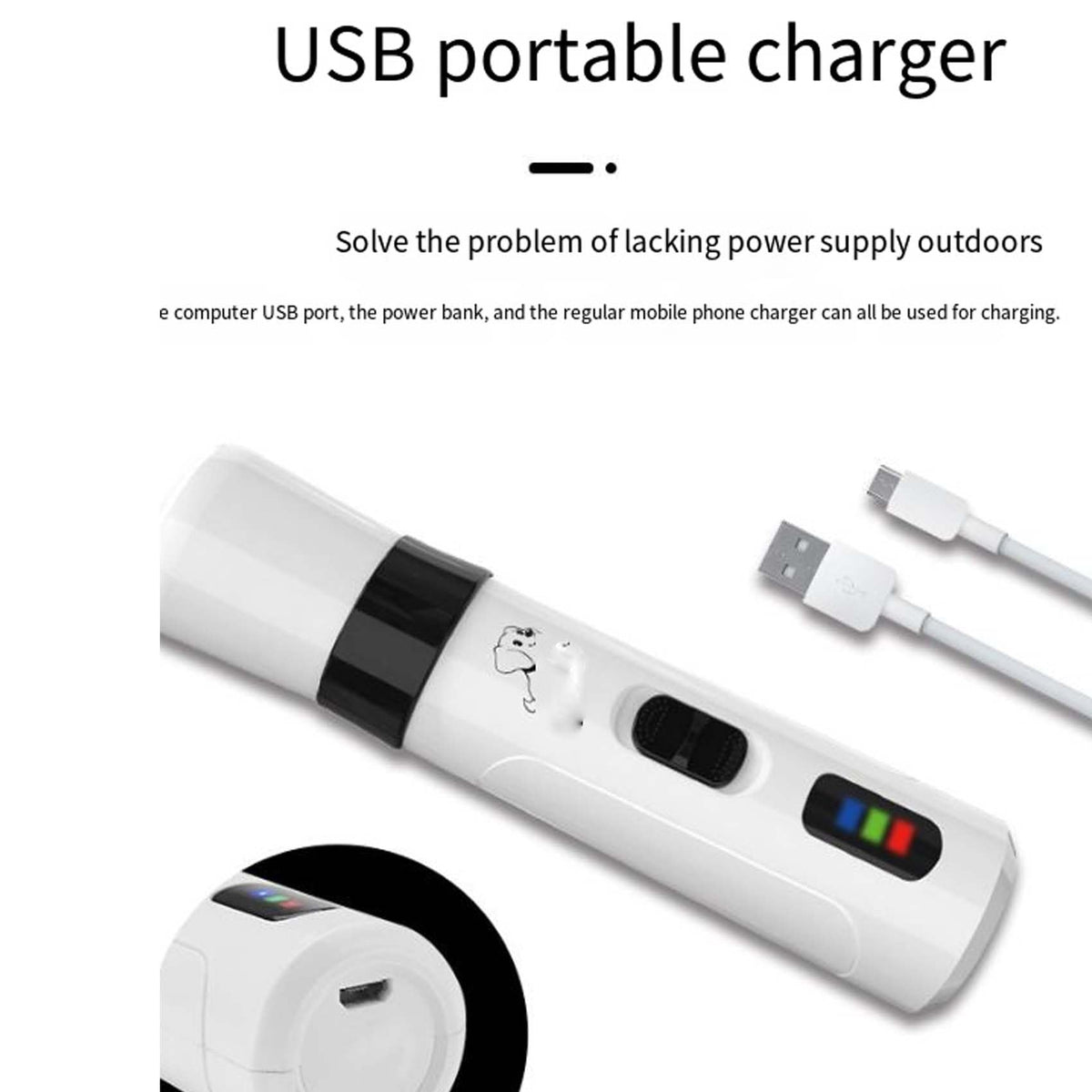 Silent Dog Nail Grinder with LED Light P27668