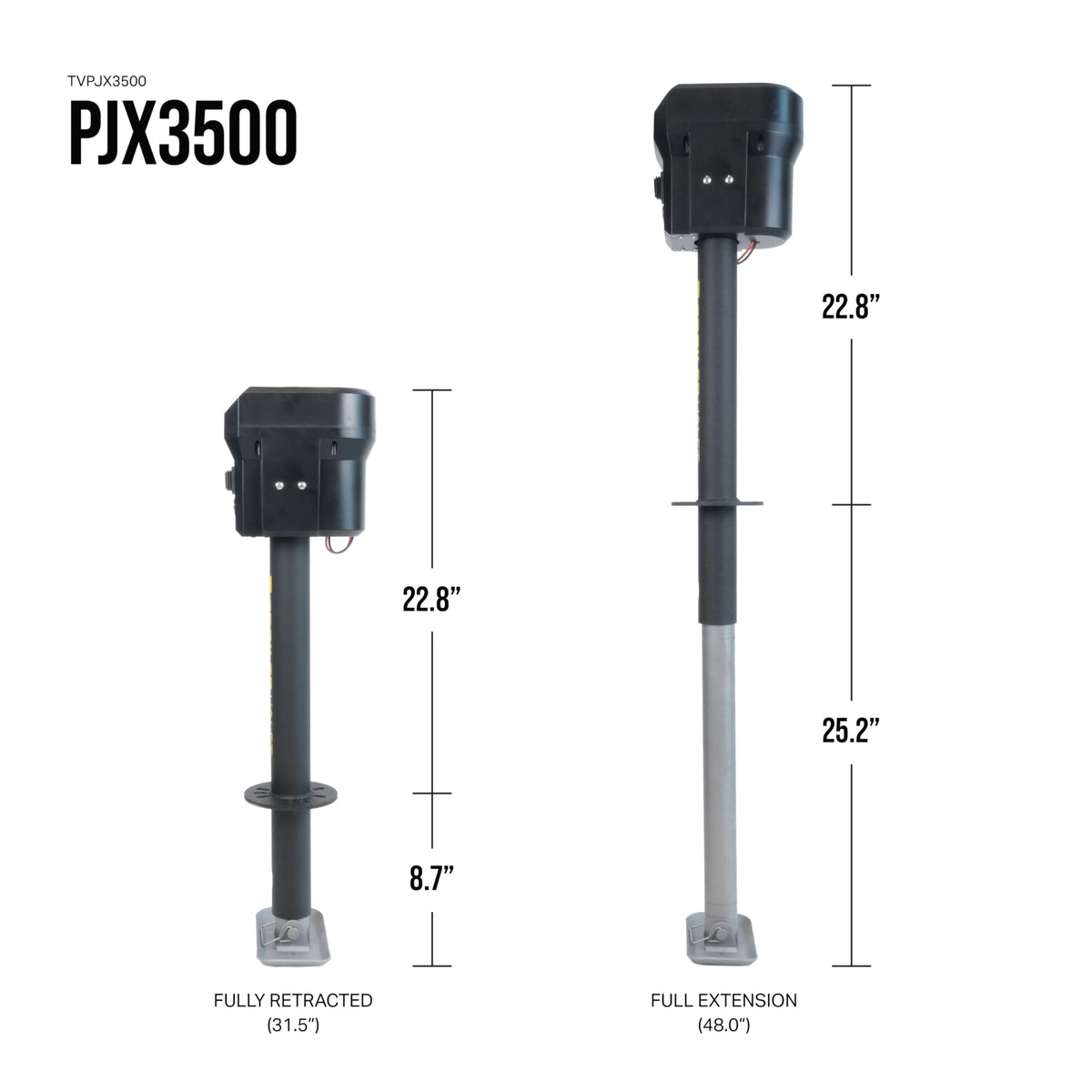 Electric Trailer Jack with Tongue Weight Scale, 3,500 LB Lift Capacity G87509