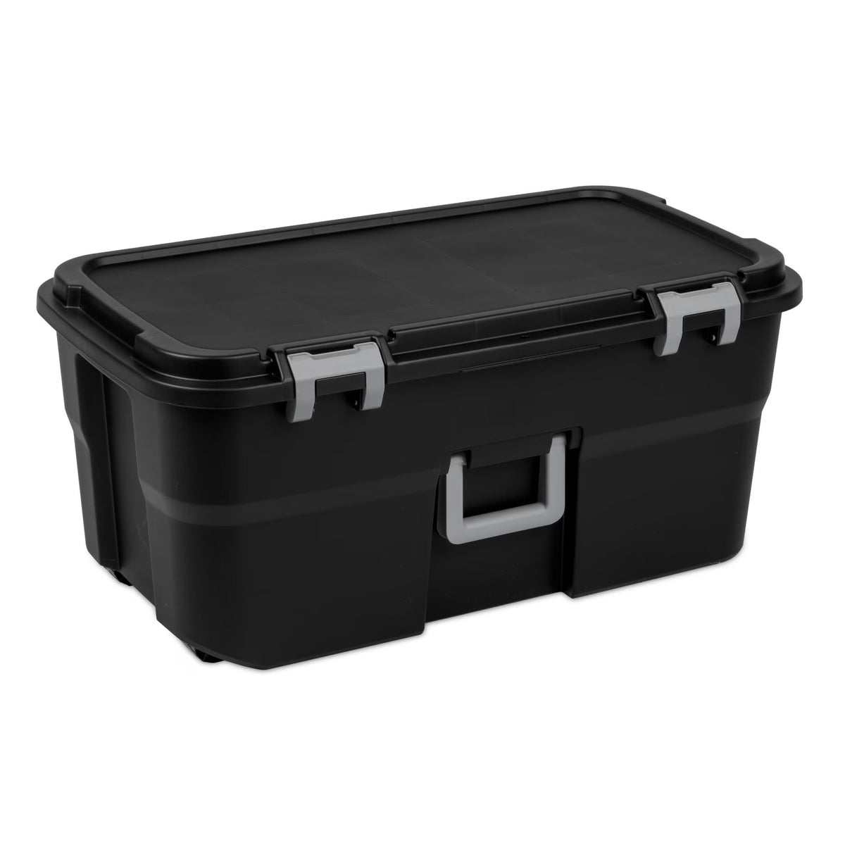 22 Gallon Black Wheeled Plastic Storage Trunk B964970