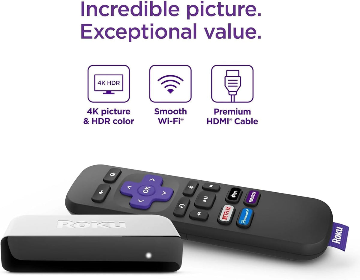 4K HDR Streaming Media Player with HDMI Cable D990