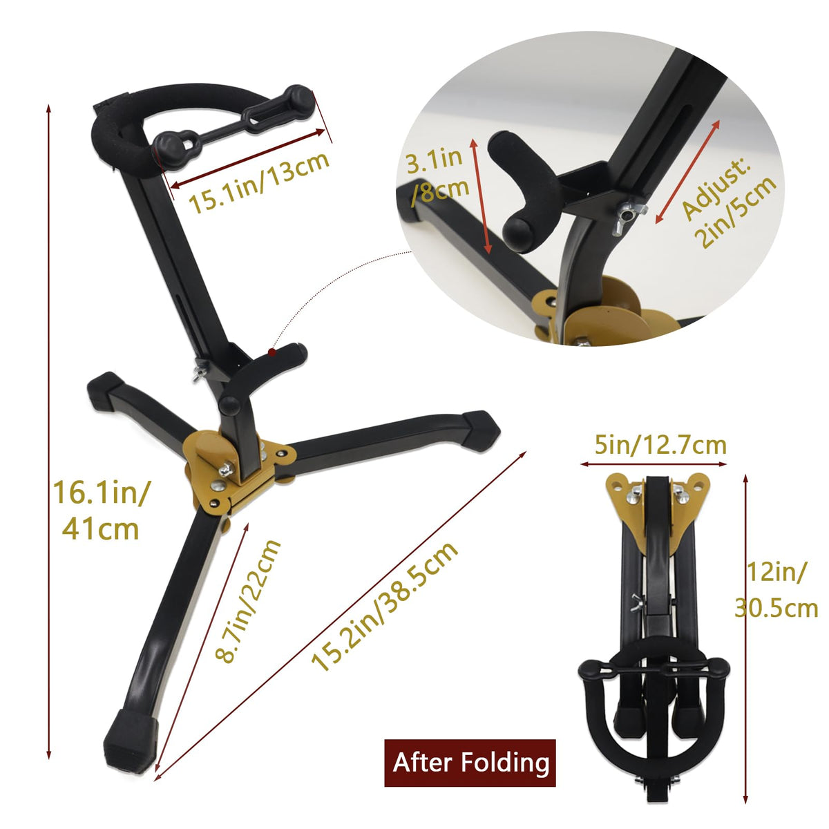 Folding Alto Tenor Saxophone Stand C233821