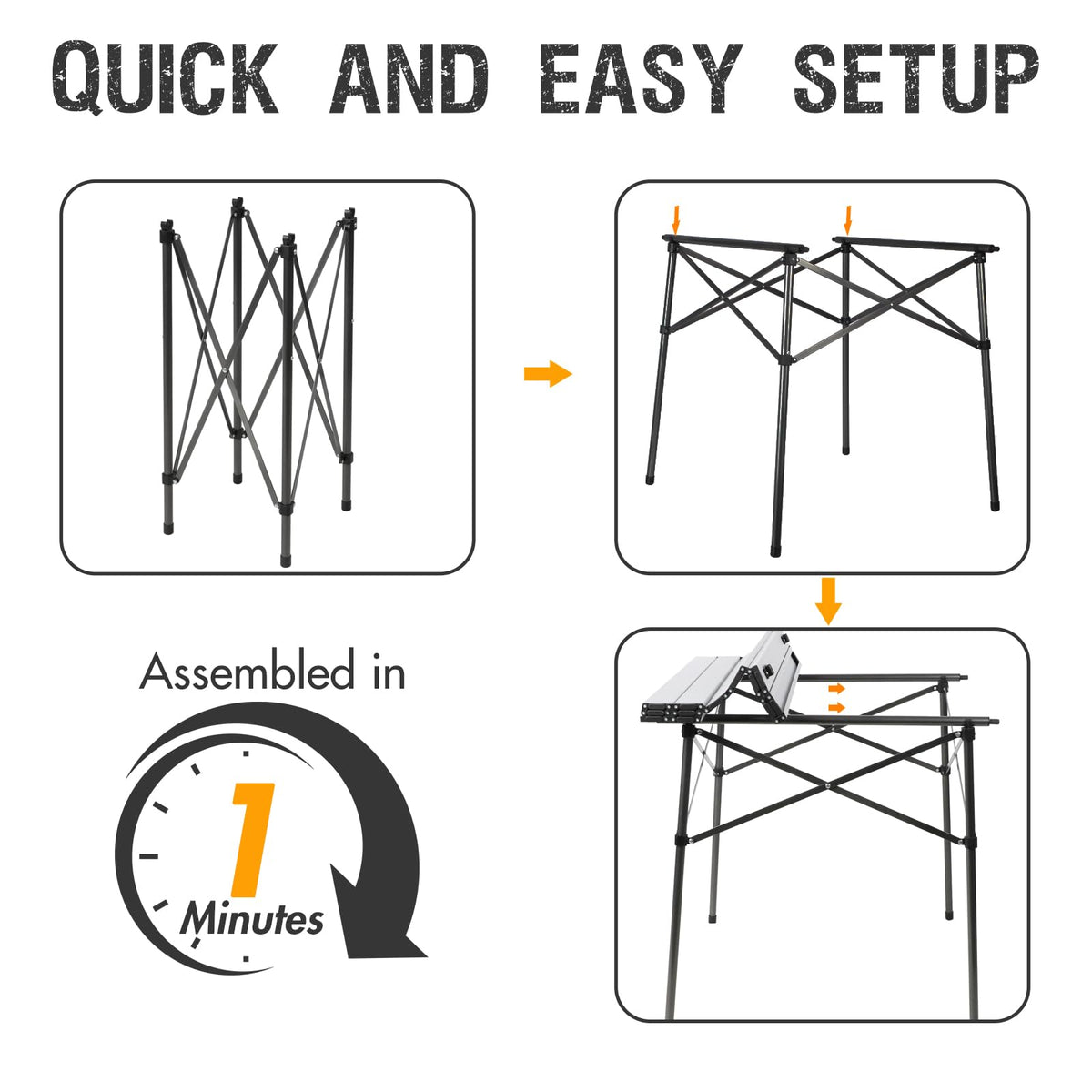 Lightweight Aluminum Folding Table K9735