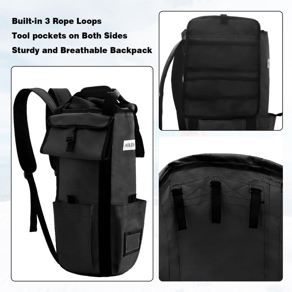 Arborist Rope Storage Bag Large Capacity 1680D Thicken Nylon with Hand Straps X86651