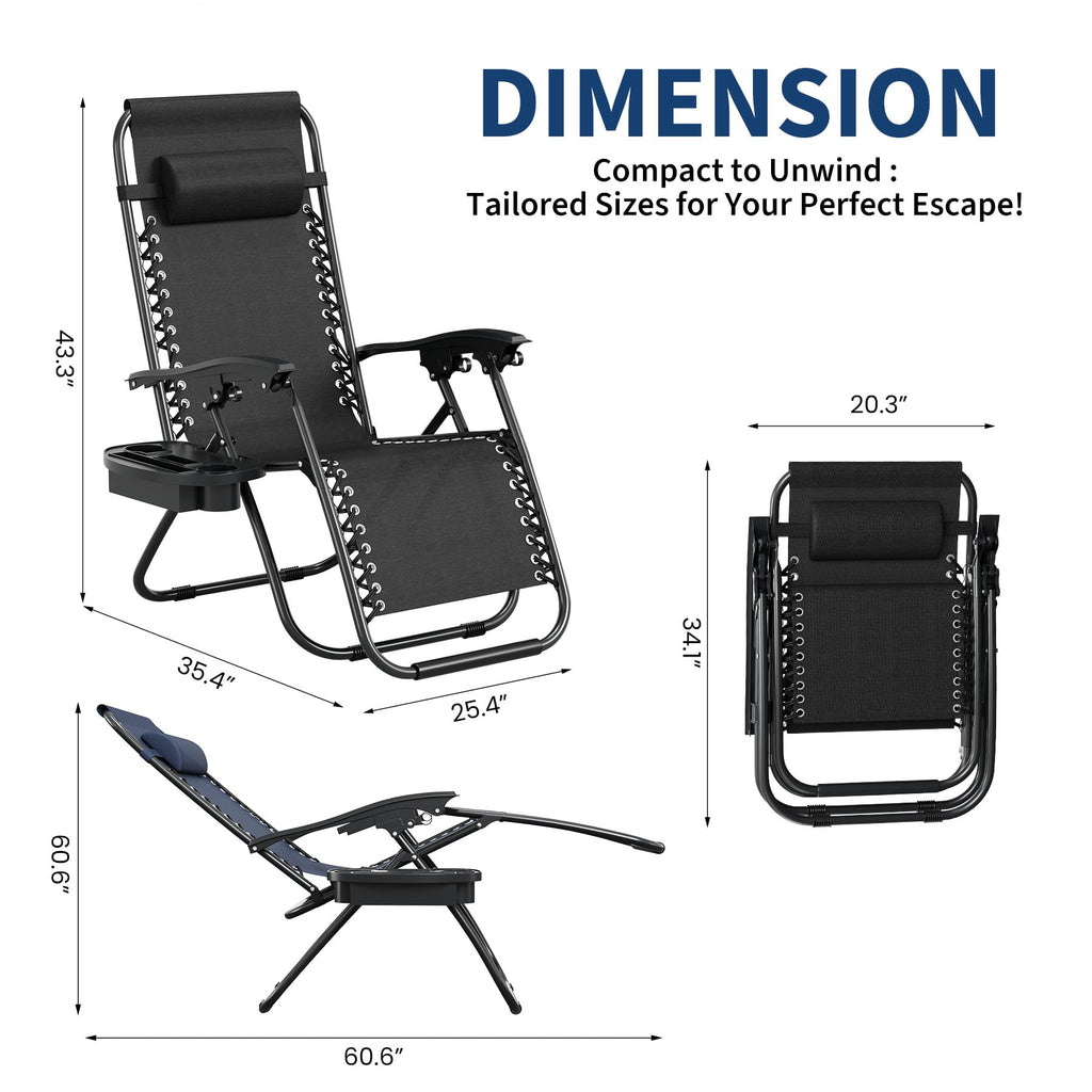 Zero Gravity Chair Set of 2 L4566
