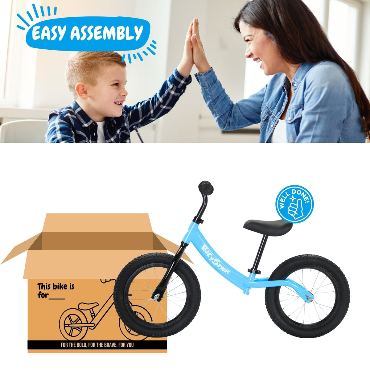14 Inch Balance Bike with Rubber Air Tires B202