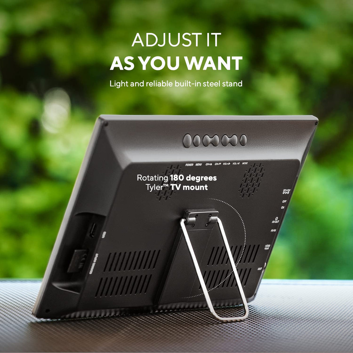 Portable TV LCD Monitor Battery Powered Wireless Capability HD-TV W795