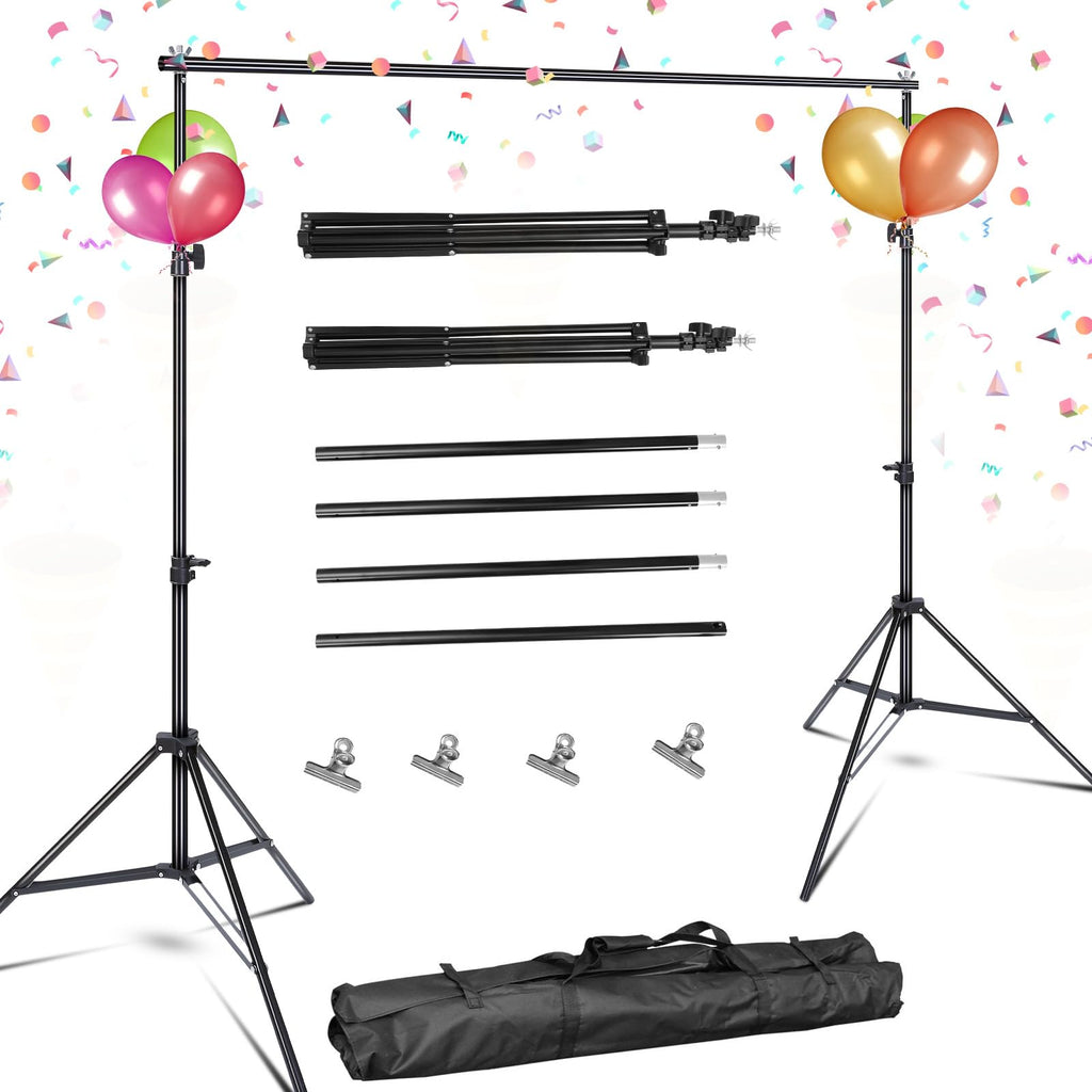 10ft Adjustable Backdrop Stand Kit with Clamps & Carry Bag Z120870