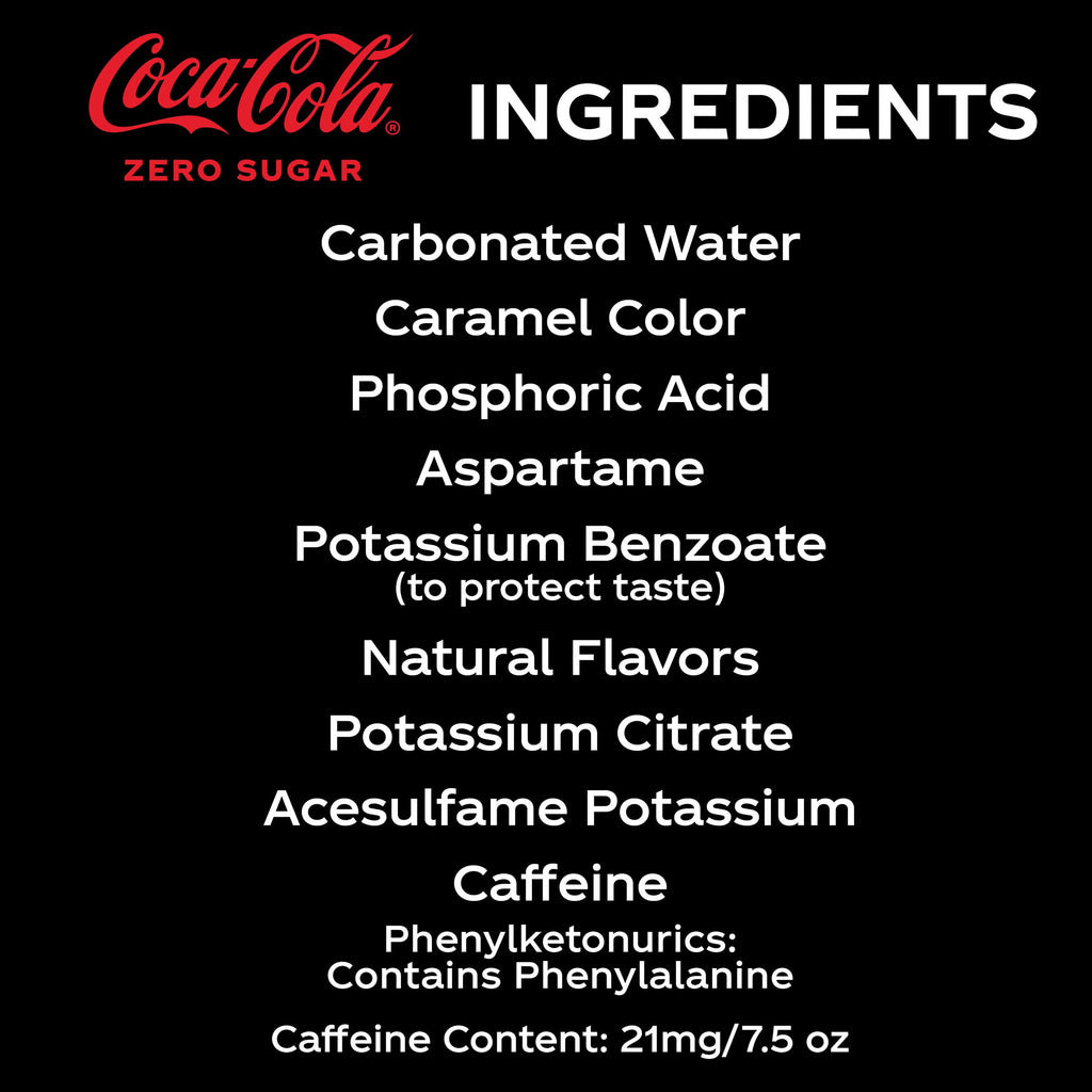 Coke Zero Sugar Mini-Can 7.5 fl oz 12 Pack R4089