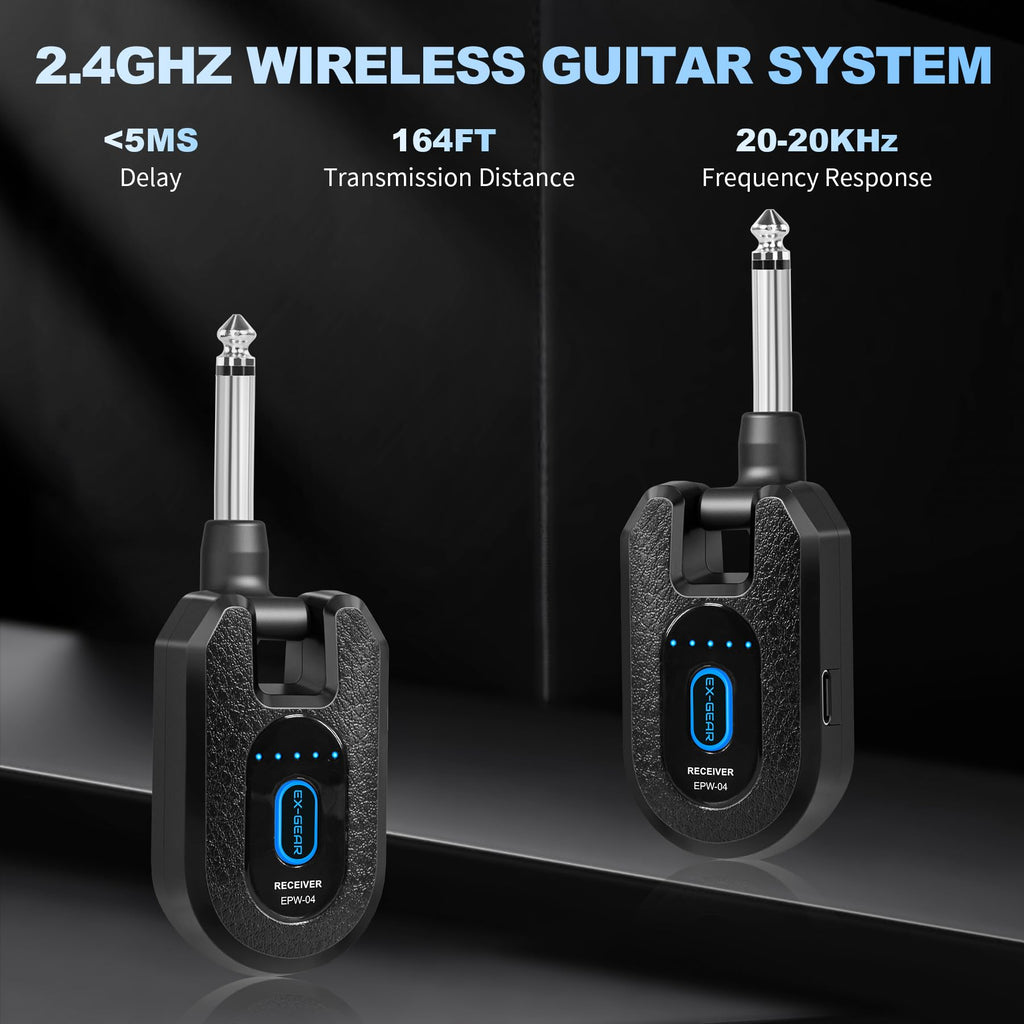 Wireless Guitar System 2.4GHz for Electric Guitar Bass P2027