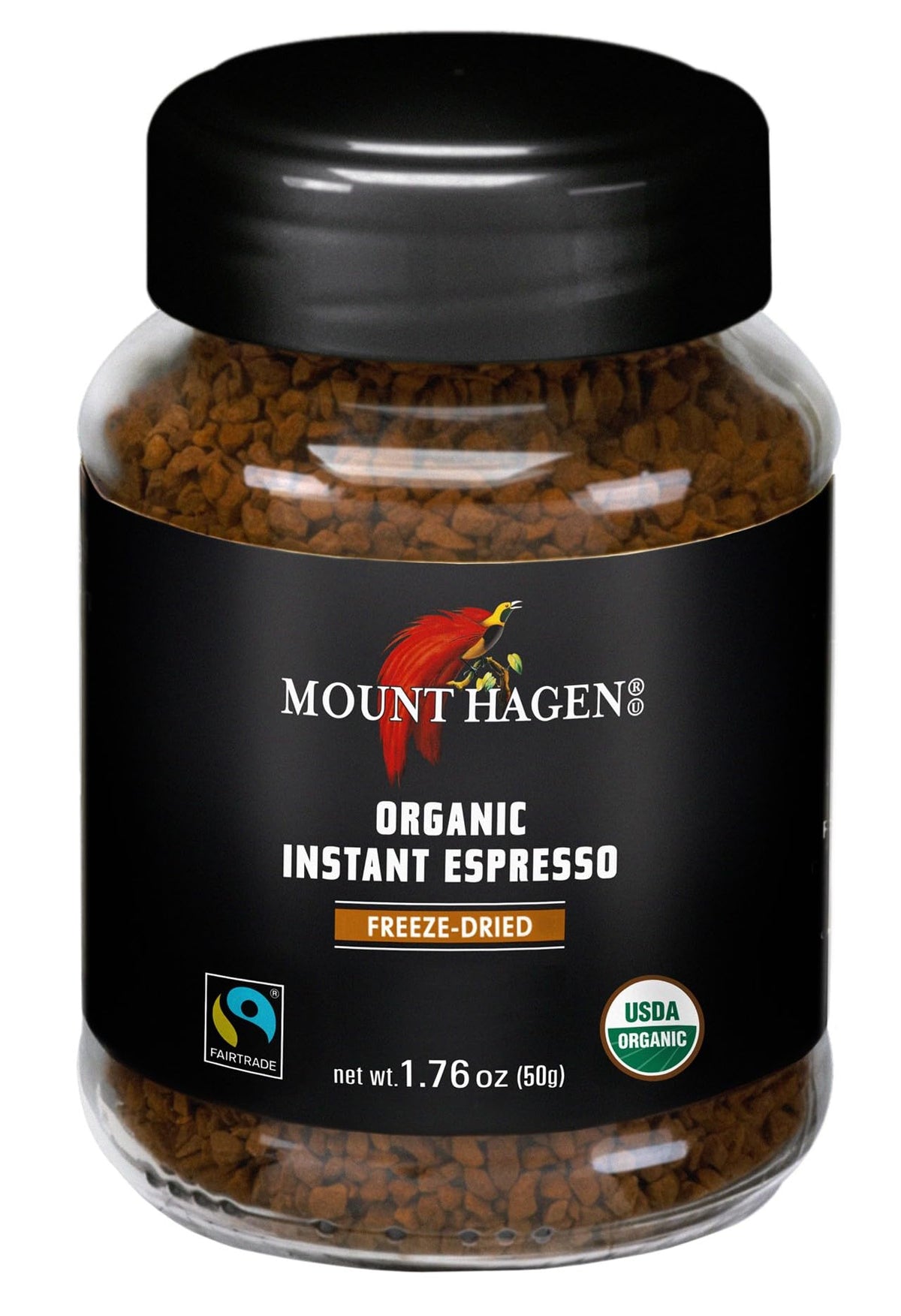 Instant Espresso Coffee, Organic Medium Roast Arabica, 1.76oz Jar Q10091
