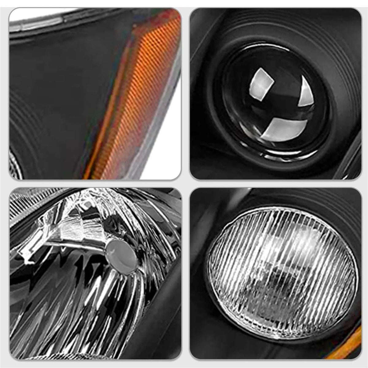 Toyota Camry Front Bumper Headlight Black Housing 1 Pair Z41195