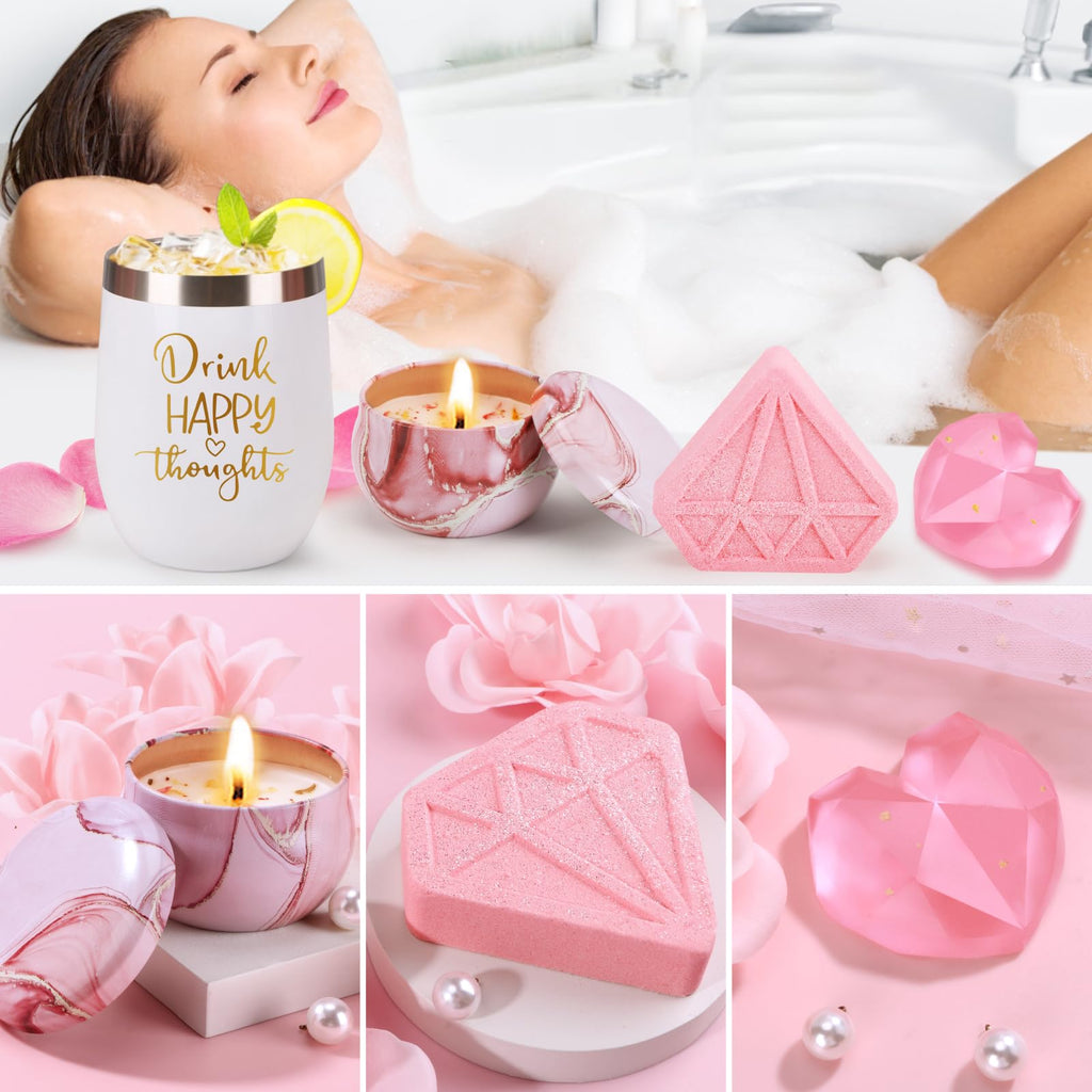 Pink Relaxing Spa Gift Set with Blanket D741