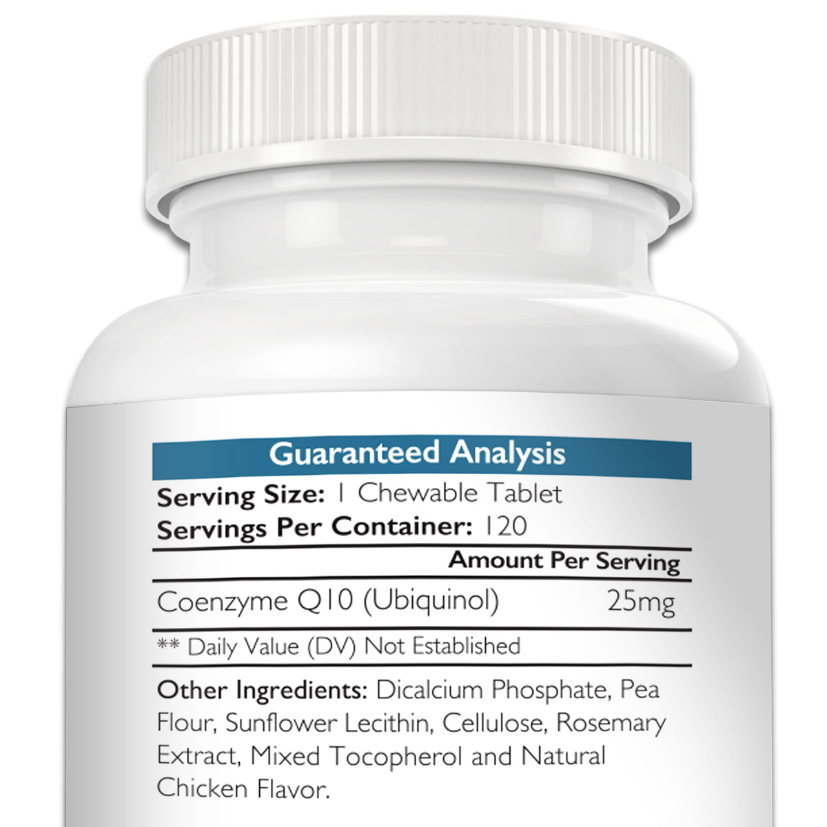 Coenzyme Q10 for Dogs Grain-Free Supplement, 120 Chewable Tablets R2661