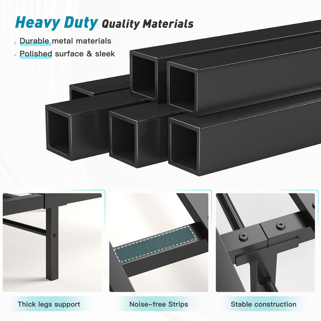 Black Queen Size Metal Bed Frame W79889