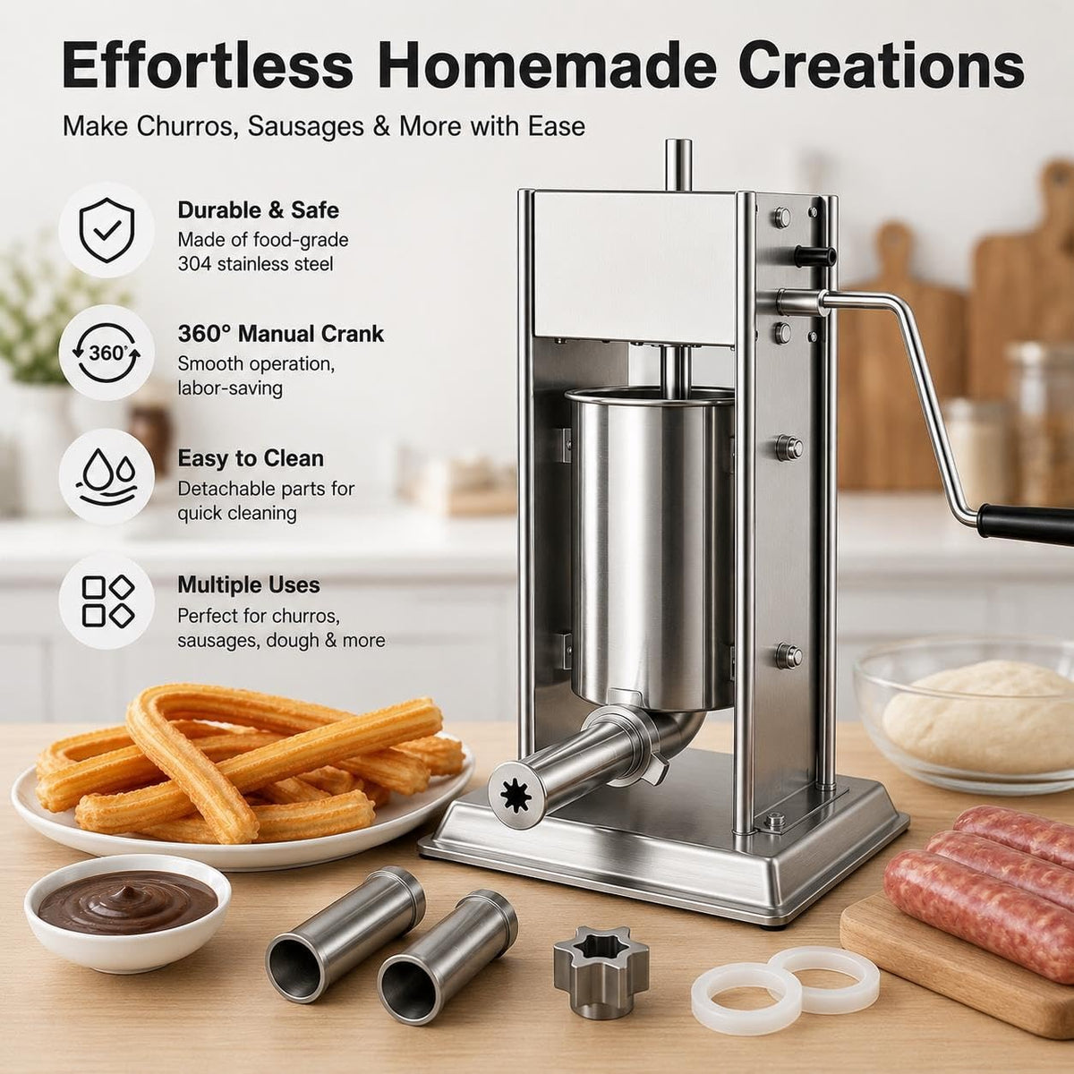 Vertical Meat Filler, Sausage Stuffer & Churro Maker H644096