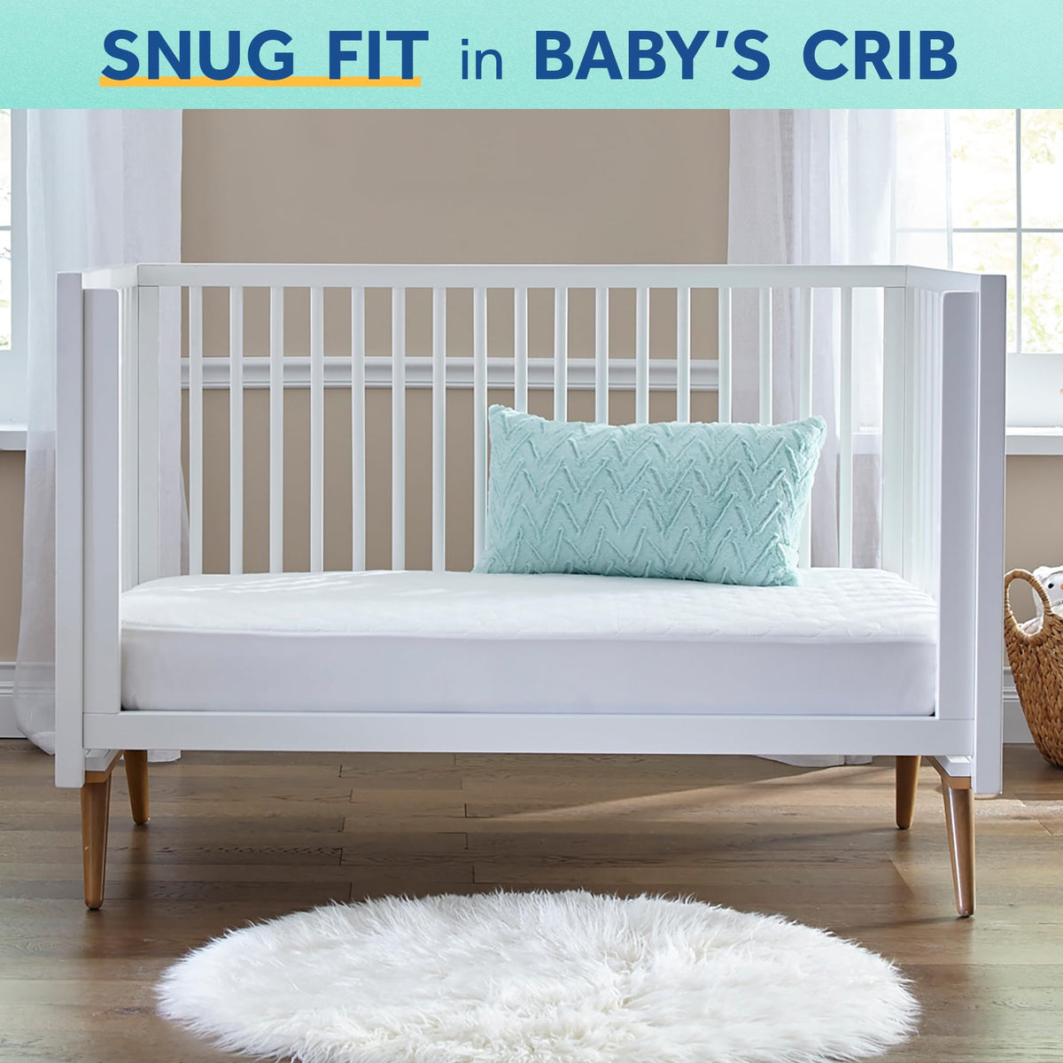 Infant & Toddler Crib Mattress, 204 Coils, Waterproof Breathable N2304