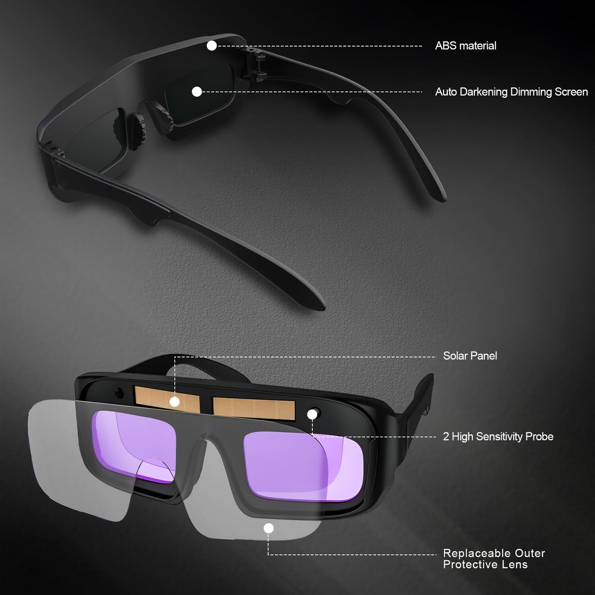 Auto Darkening Welding Goggles R524