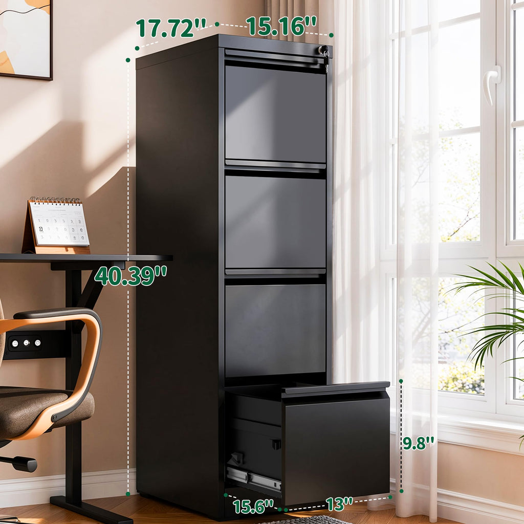 4 Drawer Metal File Cabinet with Lock M208072
