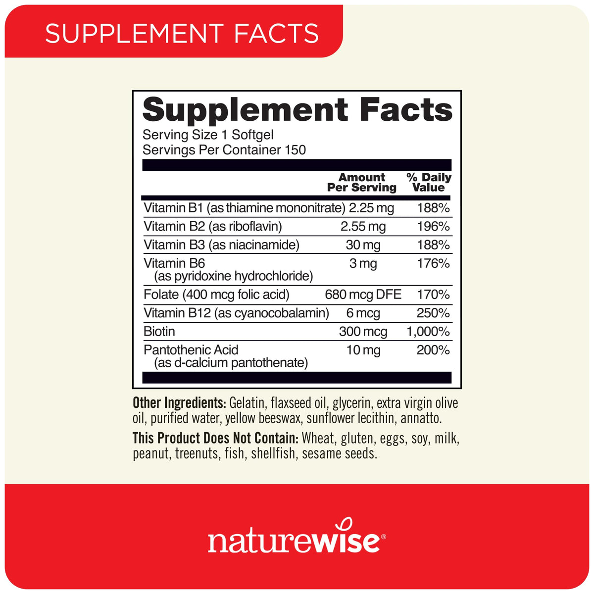 1000mg Omega 3 600mg EPA 400mg DHA 180ct & Vitamin B Complex 150 Softgels L22678