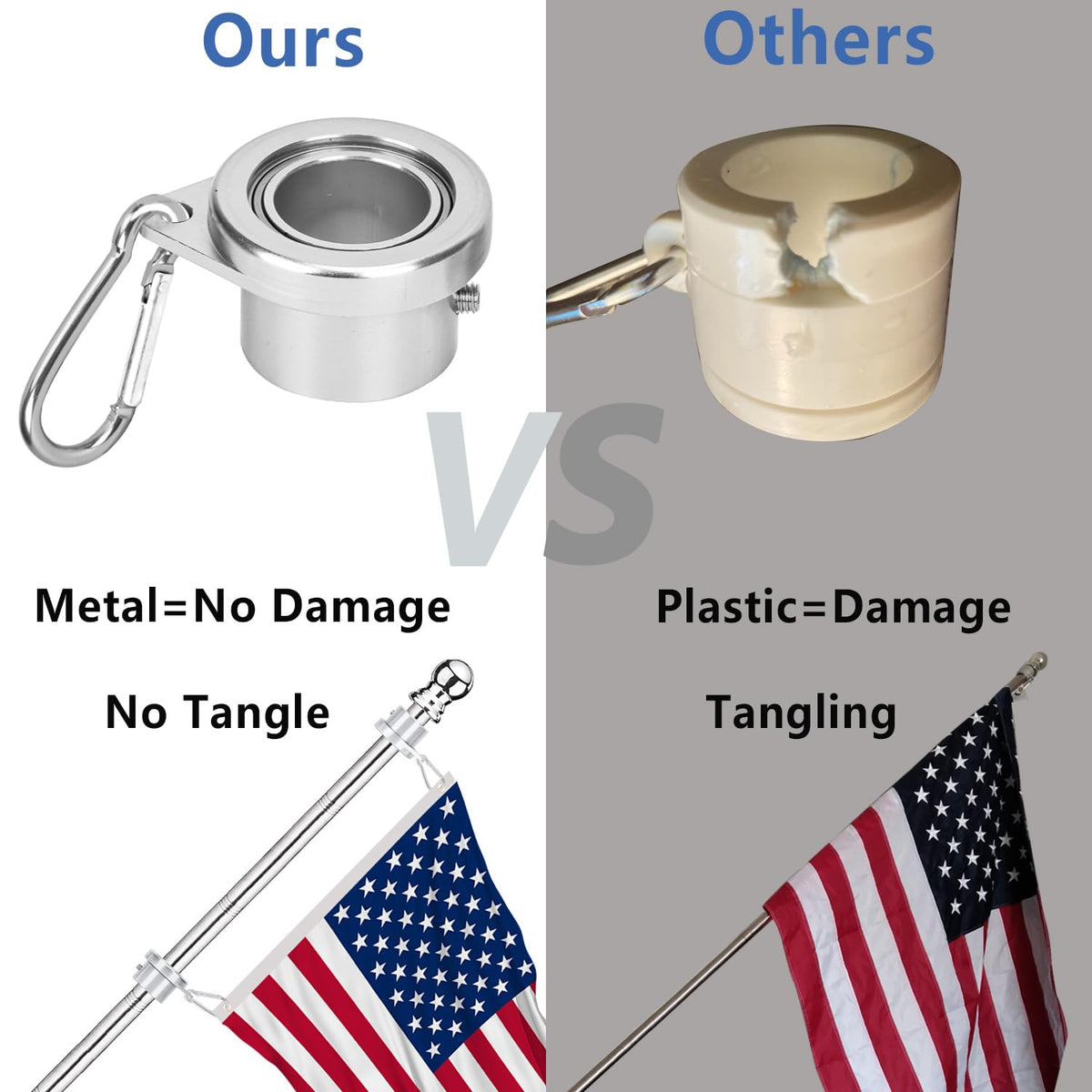 2 Pack 6 ft 1 inch Flag Poles J775