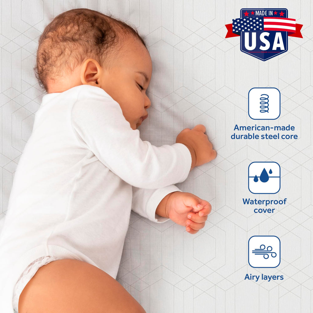 Infant & Toddler Crib Mattress, 204 Coils, Waterproof Breathable N2304