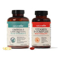 1000mg Omega 3 600mg EPA 400mg DHA 180ct & Vitamin B Complex 150 Softgels L22678