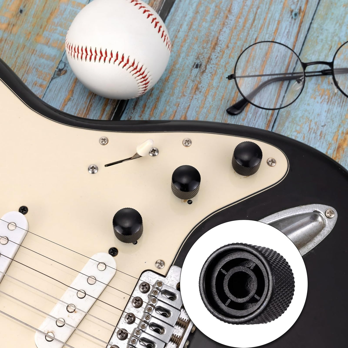 Black Metal Guitar Knobs V137180