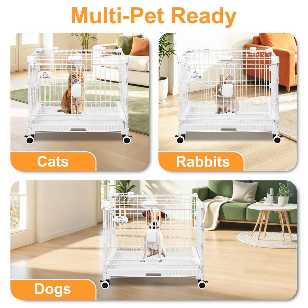 24 Inch White Puppy Crate E612