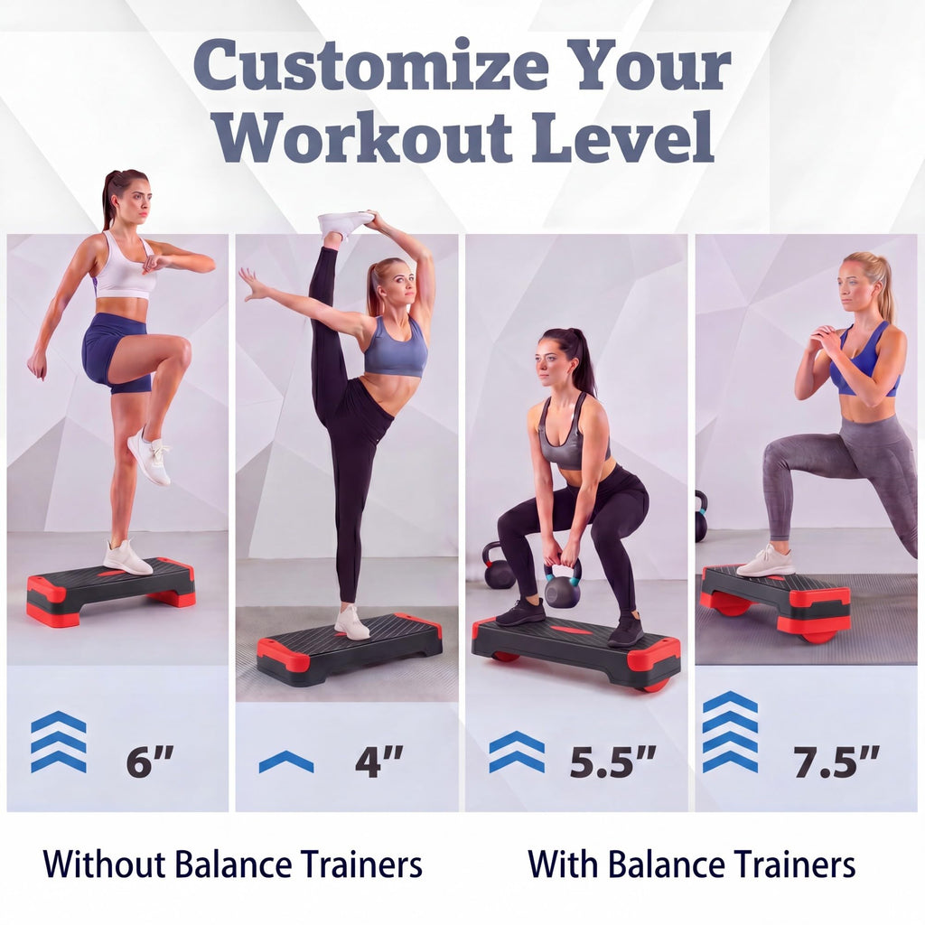 Aerobic Step Platform with Risers & Resistance Bands I8528