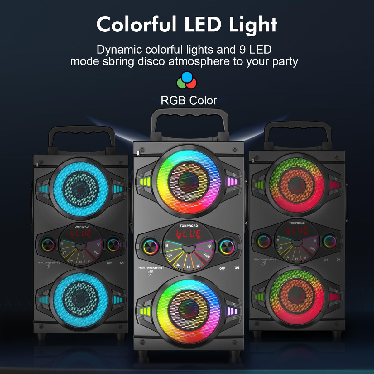 60W Portable Bluetooth Speaker with Subwoofer N476