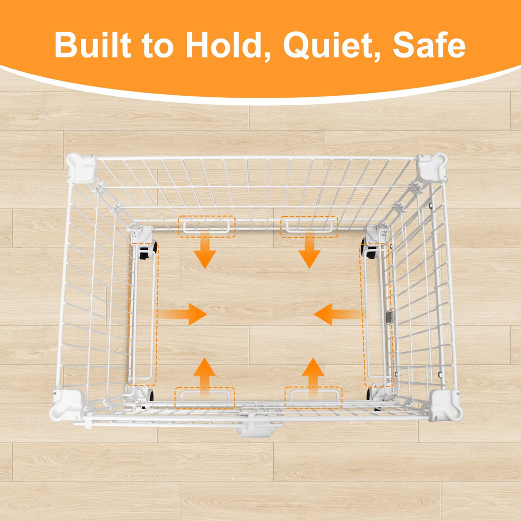 24 Inch White Puppy Crate E612