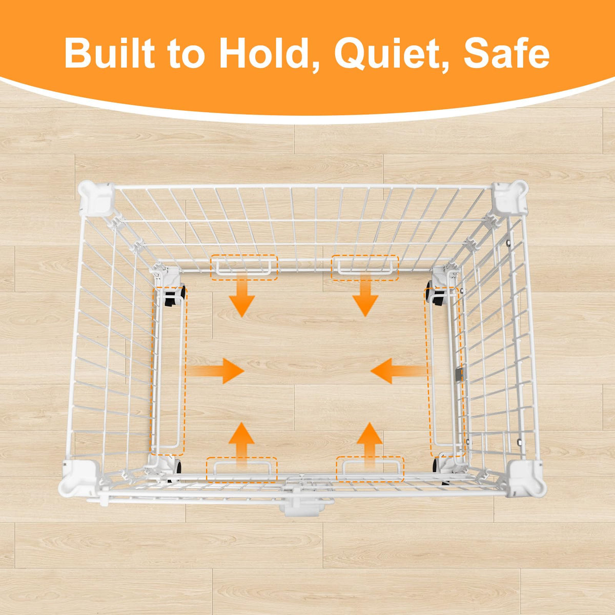 24 Inch White Puppy Crate E612